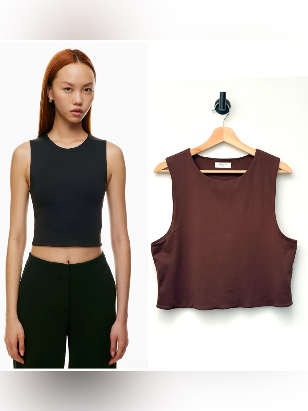 Aritzia Babaton Contour Tenor Sleeveless Muscle Cropped Tank Top
